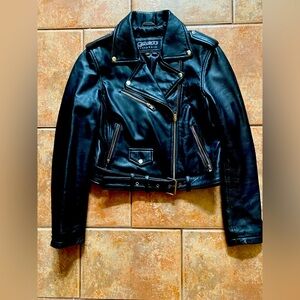 100% Genuine Leather Motorcycle Jacket